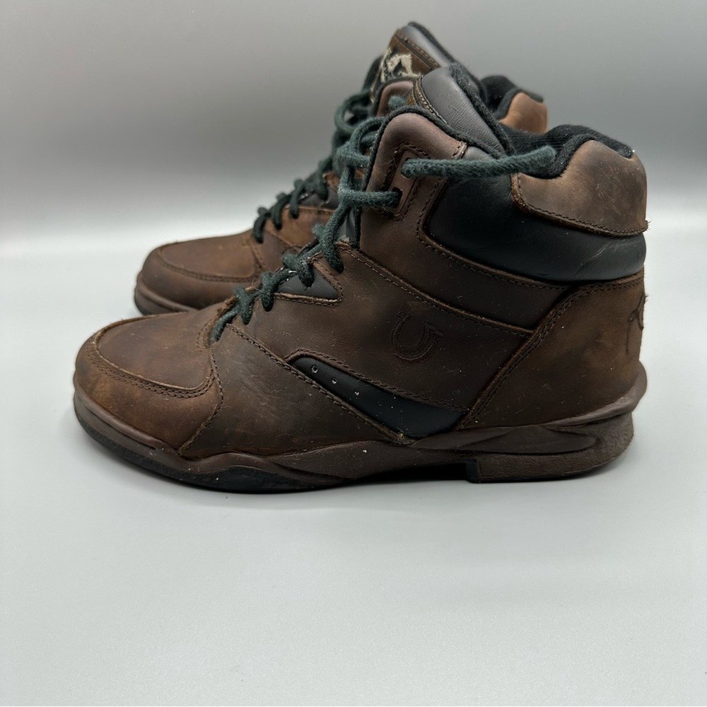 Roper Brown Leather HorseShoes Classic Boot Men’s Size 7.5